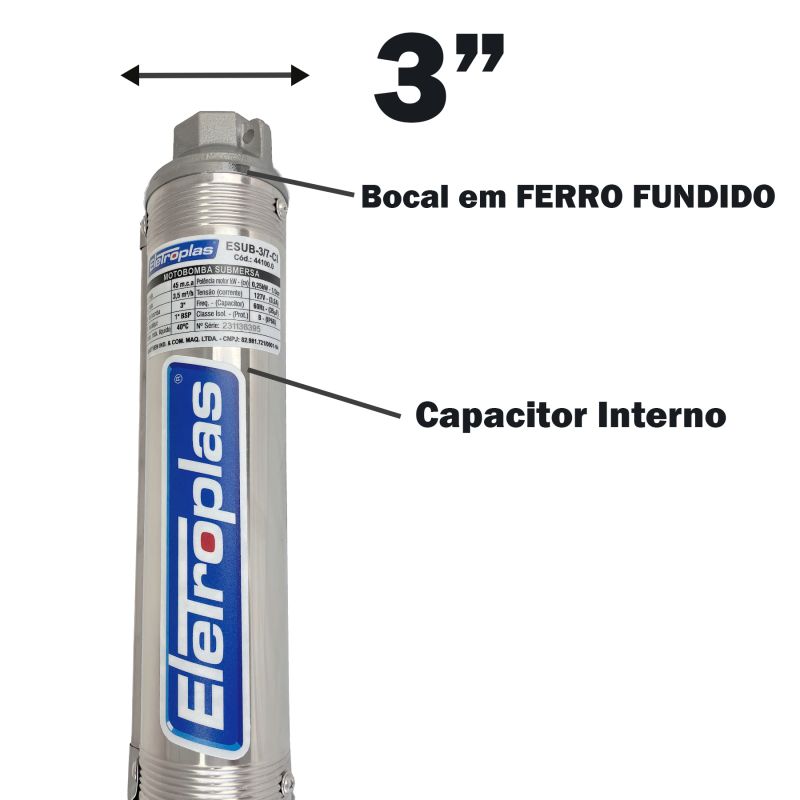 3 - ESUB MOTOBOMBA SUBMERSA 3 POL