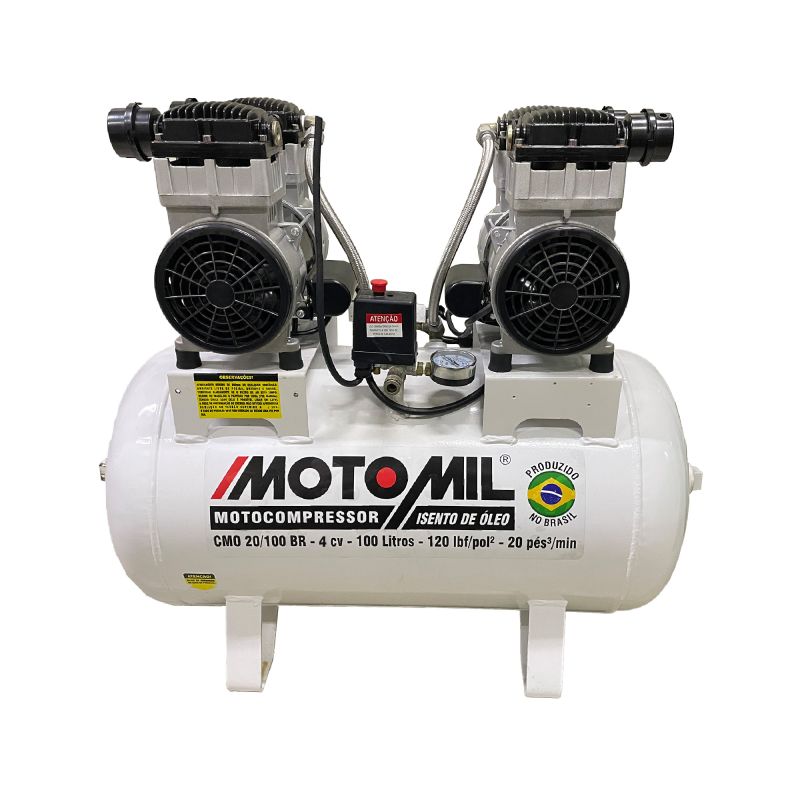 CMO-20/100BR - COMPRESSOR ODONTOLÓGICO SILENCIOSO - 4CV