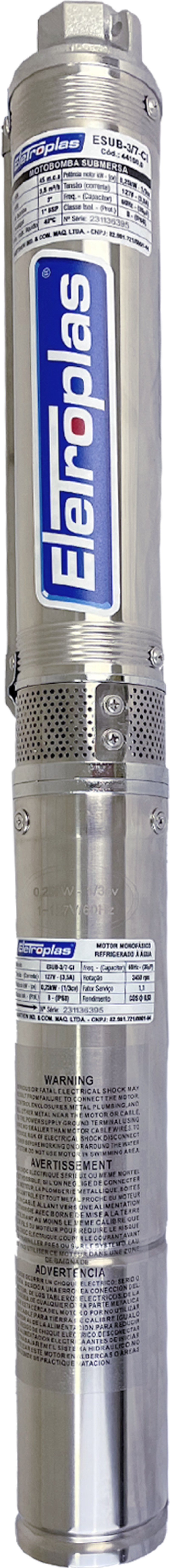 ESUB- 2.5 - MOTOBOMBA SUBMERSA 2,5 POL
