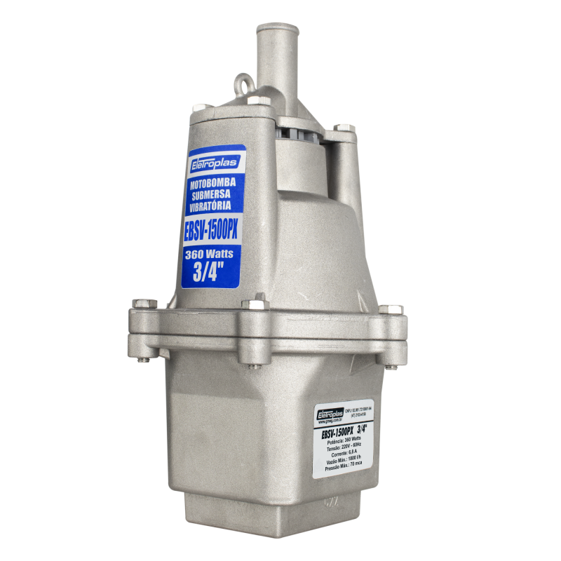 MOTOBOMBA VIBRATÓRIA SUBMERSA COM PARAFUSO INOX - EBSV PX